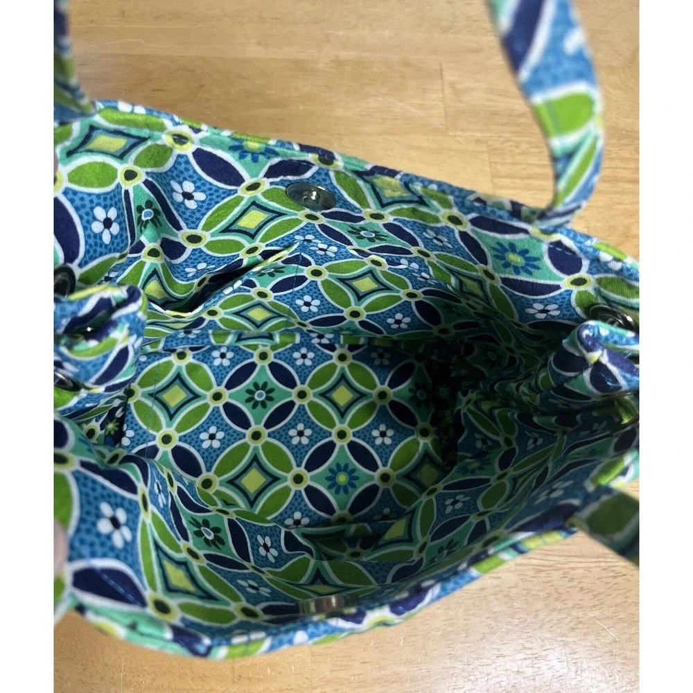 Vera Bradley Daisy‎ Small Handbag Purse Blue Green